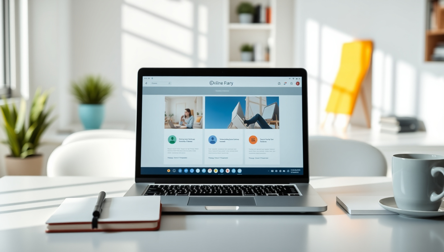 Estudiante aprendiendo online